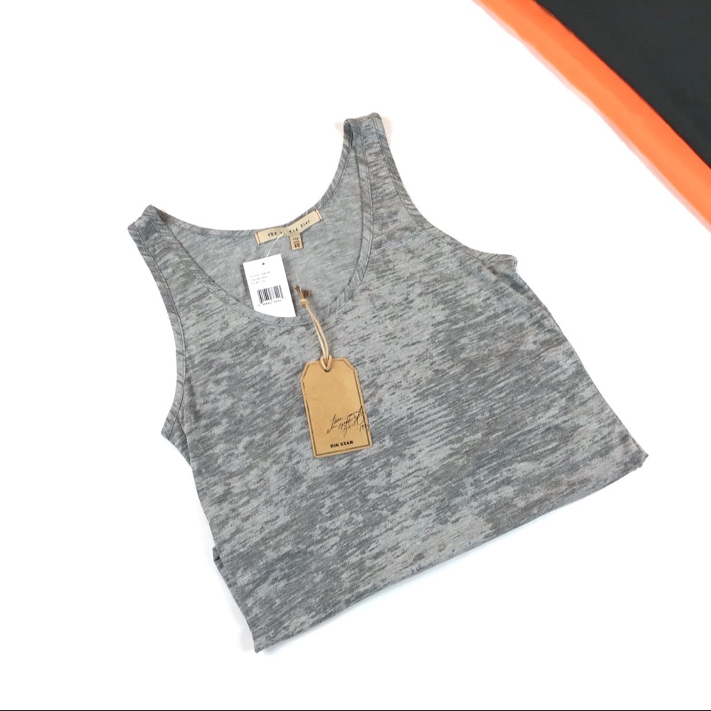 TEE by Big Star V-neck tank top Gray size XS